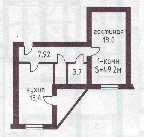 Планировка квартир 20 квартал 1 комнатная Рябиновый 4