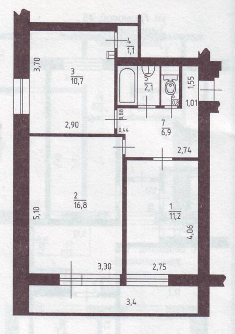 Ленинградская планировка квартиры 2 комнатная