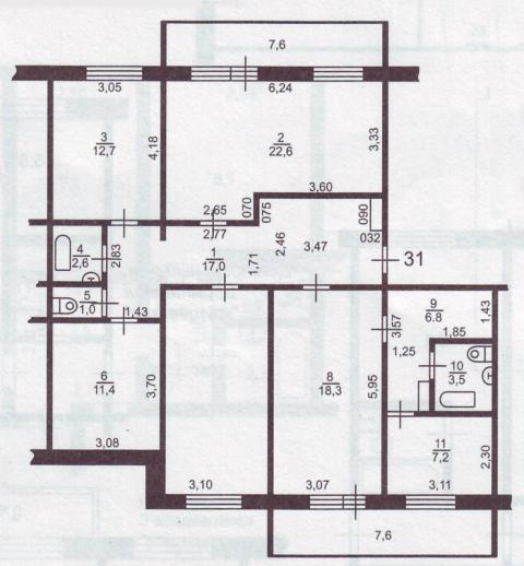 Ульяновская планировка квартиры 4 комнатная
